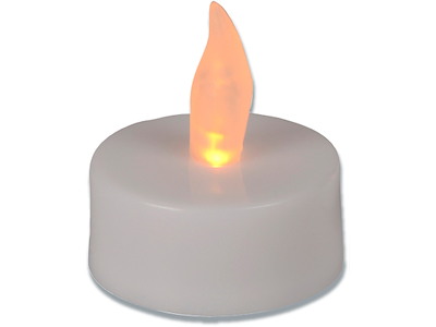 LED fyrfadslys, Ø3.8cm, Hvid, 60 timer, Plast, Inkl. CR2032 batteri, 1 stk