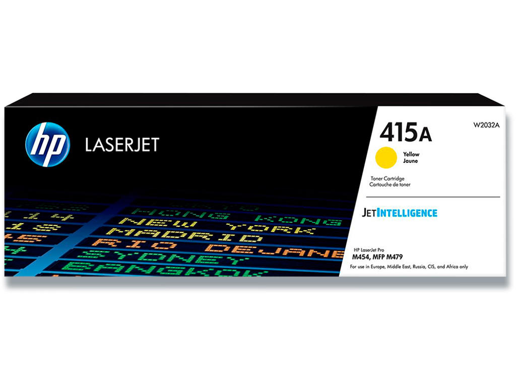 Toner, 415A, Yellow-gul, 2.100 sider, HP W2032A