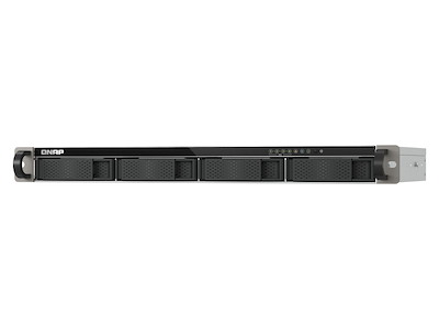 QNAP TS-432XeU NAS Stativ (1U) 4 GB DDR4 0 TB QNAP QTS Sort, Grå