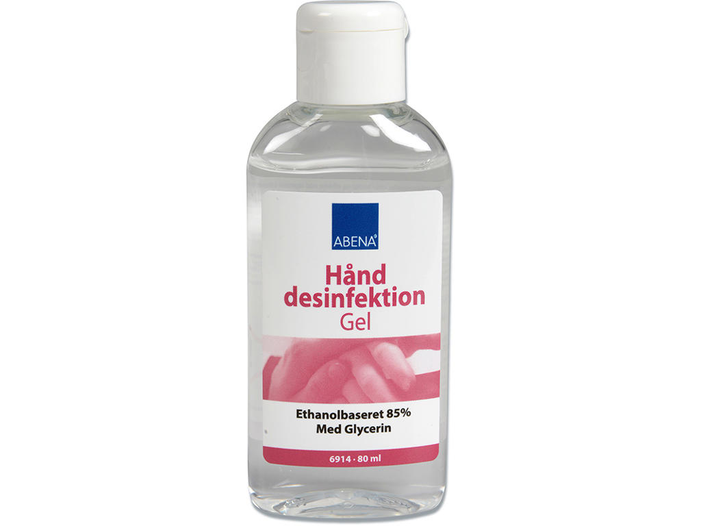 Hånddesinfektion, Gel, 80 ml, Flaske med klaplåg, Abena 85%