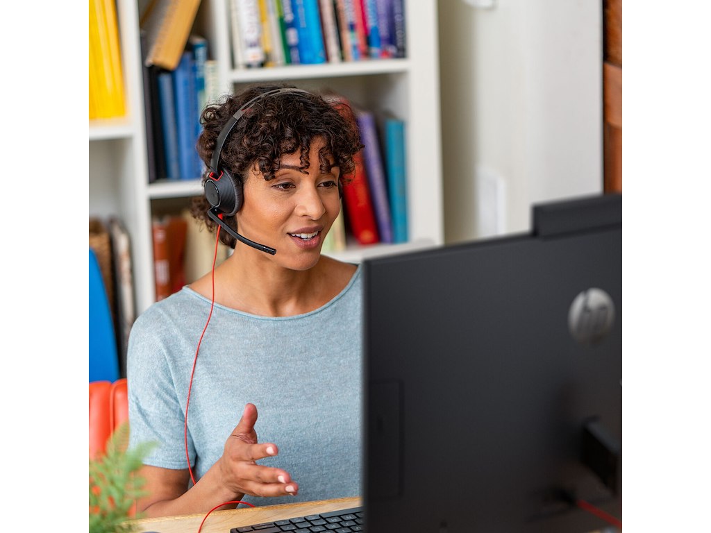 HP Poly Blackwire 5210 USB-C-monoheadset + 3,5 mm stik + USB-C/A-adapter