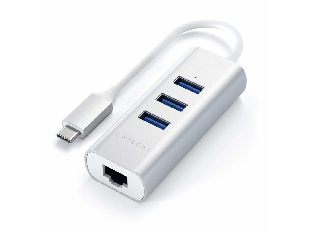 Satechi ST-TC2N1USB31AS dockingstation USB 3.2 Gen 1 (3.1 Gen 1) Type-C Sølv