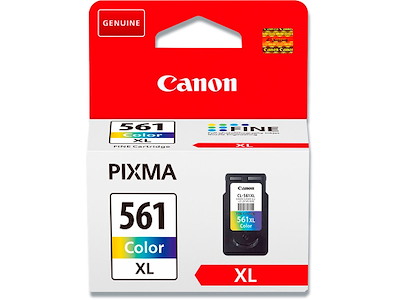Blækpatron, 1 stk, 300 sider, 3 farver i en, Canon CL-561XL