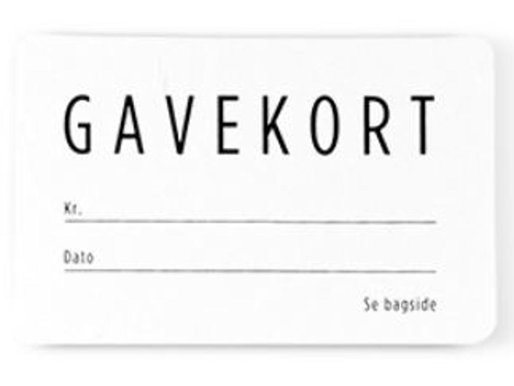 Gavekort, Uden æske eller konvolut, Hvid, 1 stk