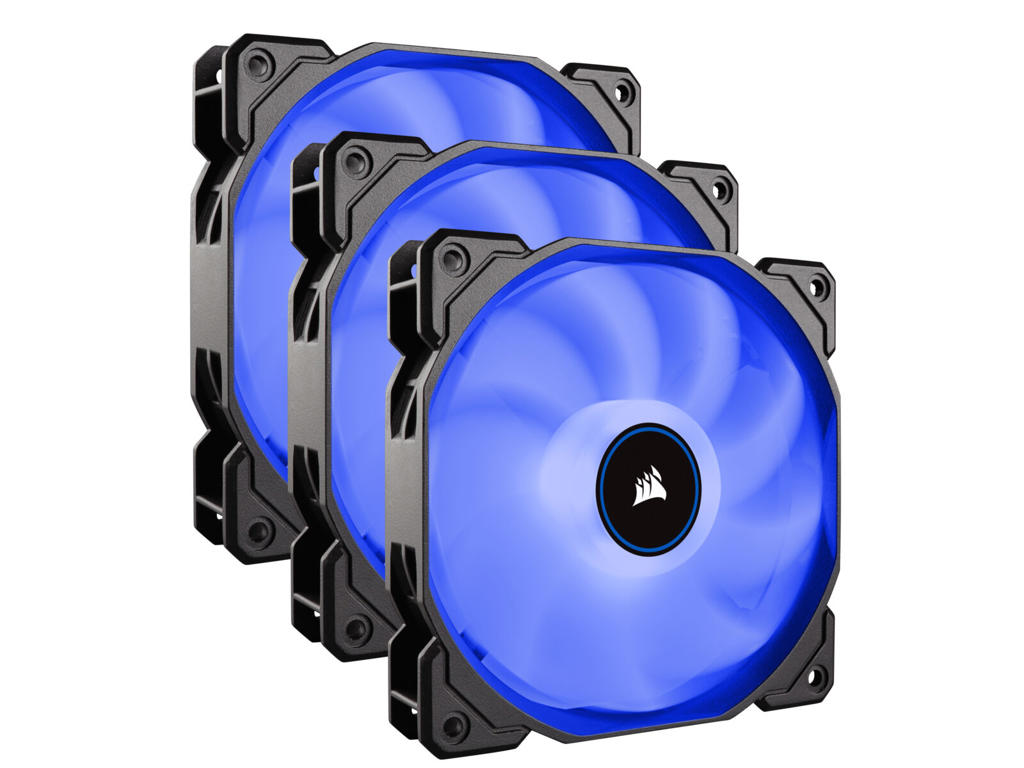Corsair CO-9050084-WW Computerkølesystem Computerkabinet Ventilator 12 cm Sort, Blå 3 stk