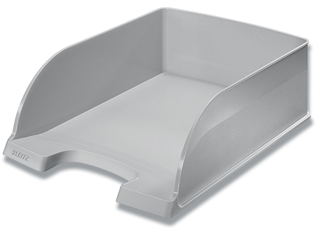 Brevbakke, Grå, A4, Udvendig: B25.5xH10.3xD35.7 cm, Leitz Plus Jumbo