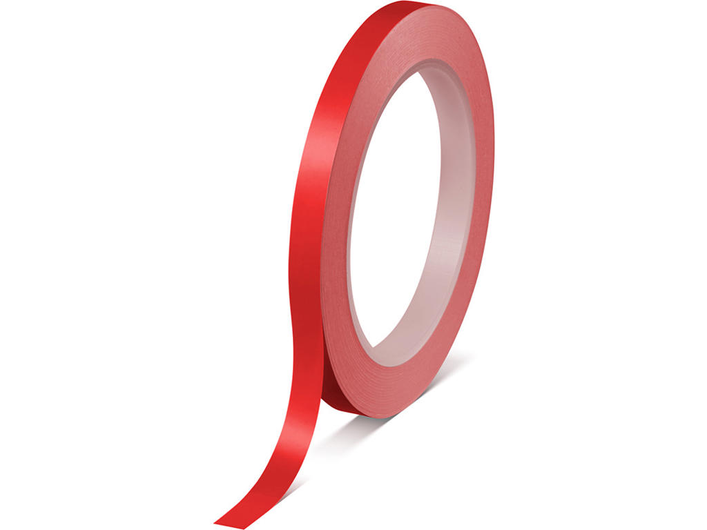 Tape - emballage, 9mm x 66m, Rød, 1 rulle, Tesa Folie 62204