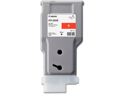 Blækpatron, 1 stk, Rød, 300 ml, Canon PFI-206R