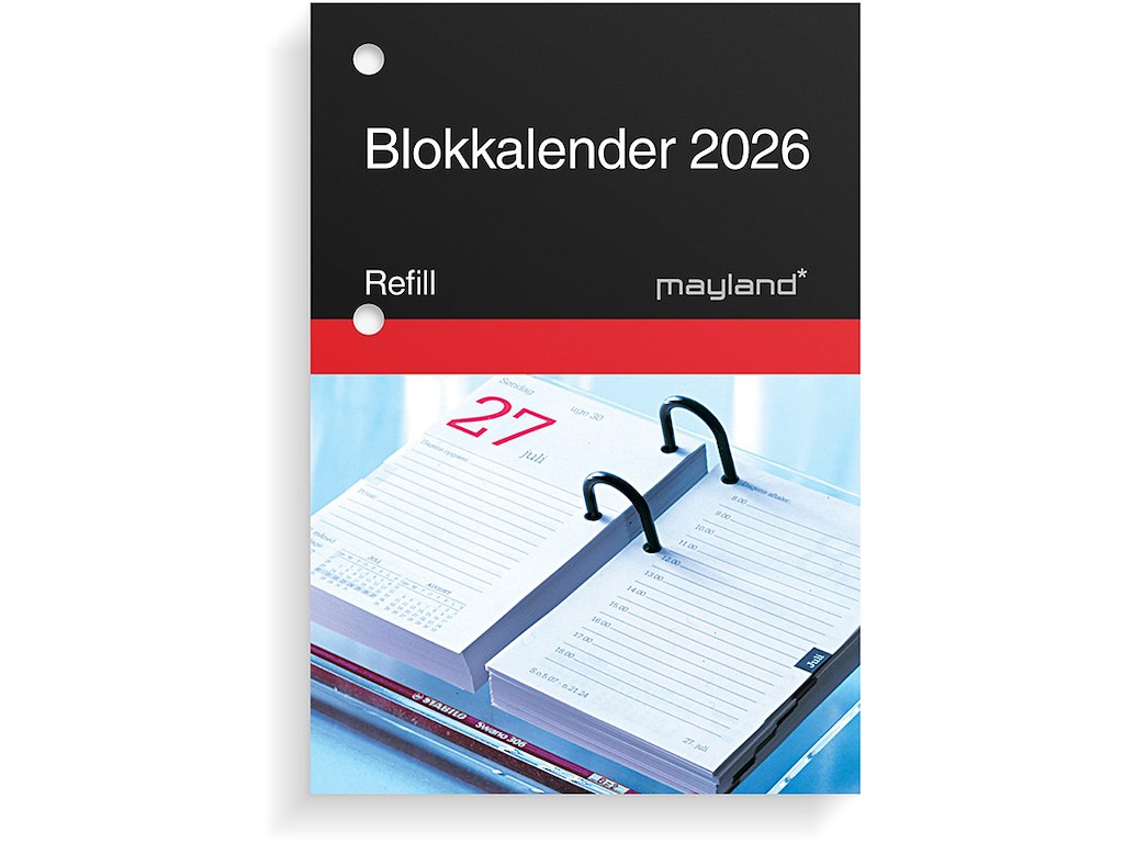 Bordkalender, 2026, Blok, 1 dag pr. opslag, Refill, Mayland