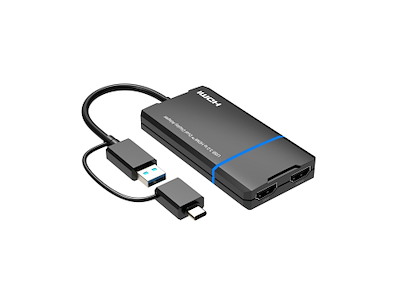 Microconnect MC-USB3.1CHDMIX2-2IN1 videokabel adapter 0,12 m USB Type-C HDMI