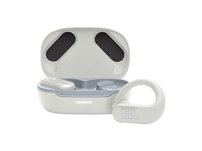 JBL Endurance PEAK 3 Headset True Wireless Stereo (TWS) Ørekrog Opkald/Musik/Sport/Hverdag USB Type-C Bluetooth Opladningsstativ Hvid