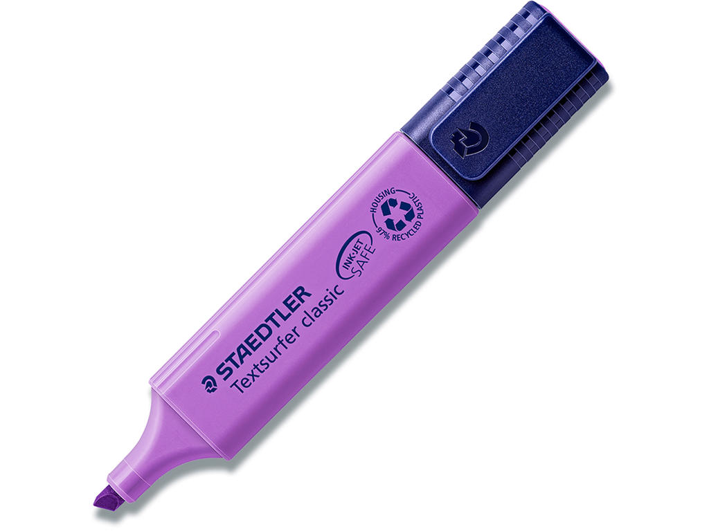 Tekstmarker, Inkjet safe, Violet, 1 stk, Staedtler Textsurfer Classic inkjet 364
