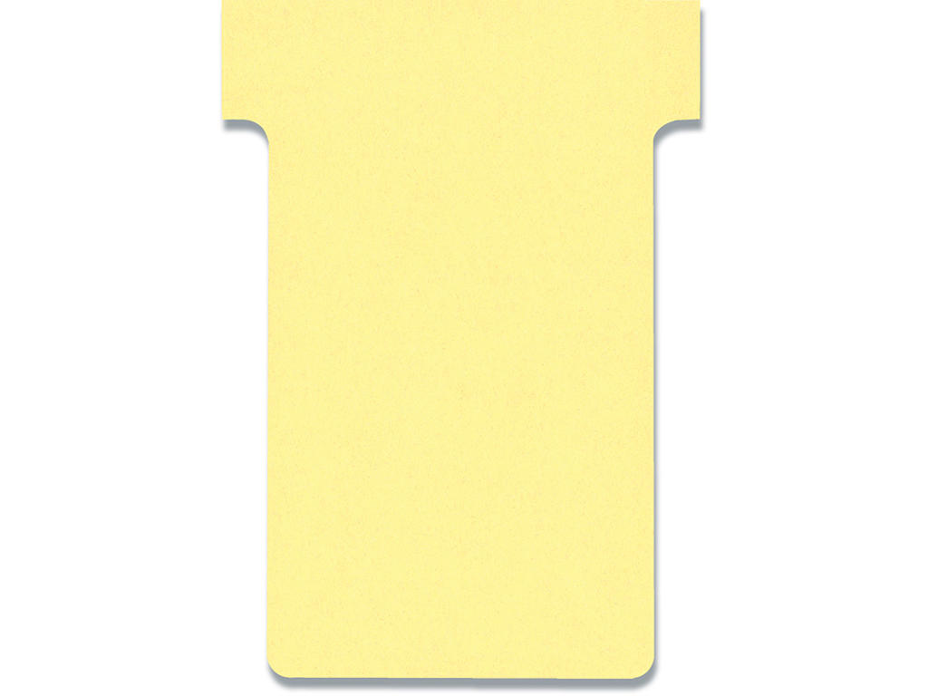 Tavlekort, Gul, T-kort størrelse 2, 100 stk, Nobo T-Card 