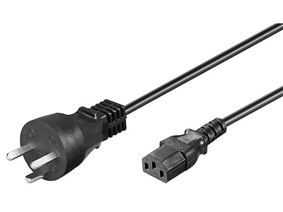 Microconnect PE120418 el-ledning Sort 1,8 m Strømstik type K C13 forbinder