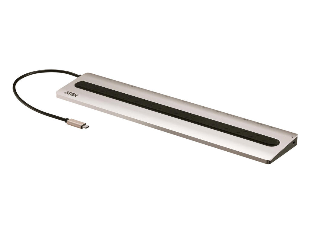 ATEN UH3237-AT dockingstation Ledningsført USB 3.2 Gen 1 (3.1 Gen 1) Type-C Sort, Grå