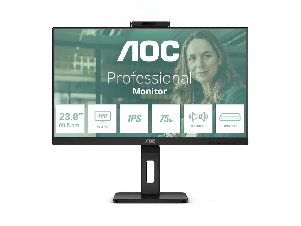 AOC 24P3QW computerskærm 60,5 cm (23.8") 1920 x 1080 pixel Fuld HD Sort