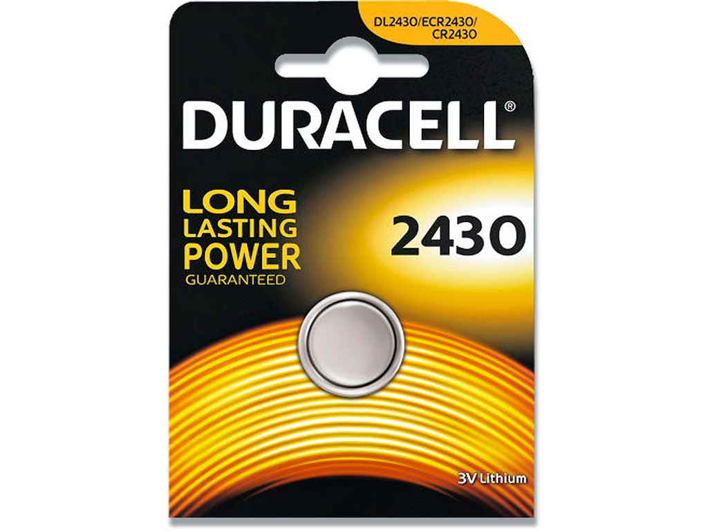 Batteri, CR2430, 3 V, 1 stk, Duracell Electronics