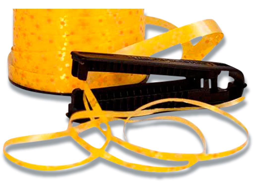 Gavebåndsplitter, Sort, Plast, Metal tænder, 1 stk, Roliba Curler Ribbon Master 