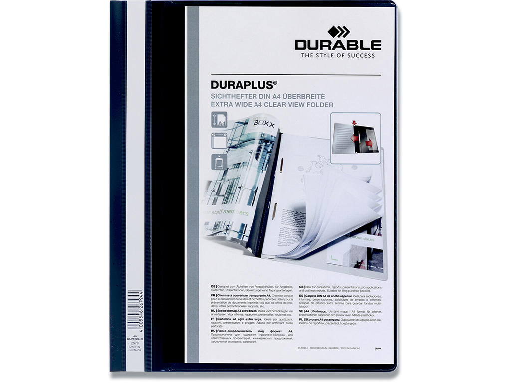 Tilbudsmappe, A4+, Sort, 1 stk, Durable DURAPLUS 