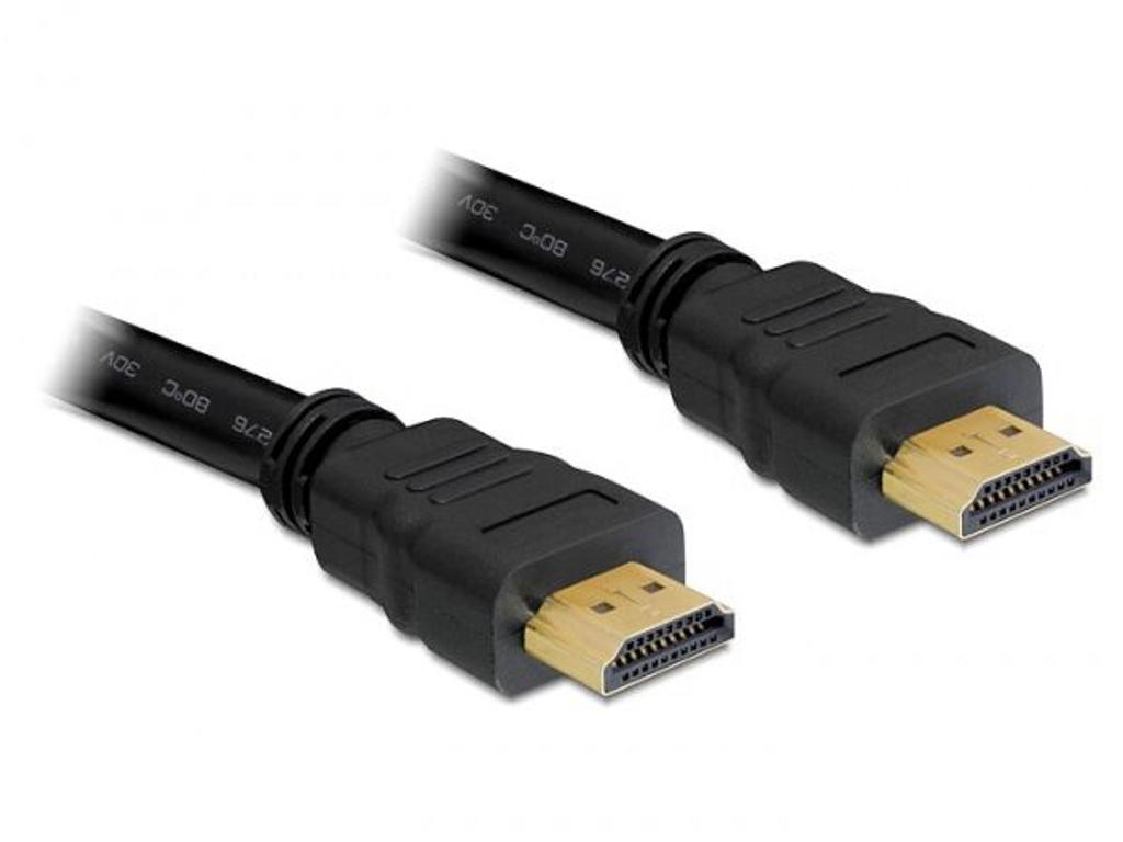 DeLOCK 82710 HDMI-kabel 15 m HDMI Type A (Standard) Sort