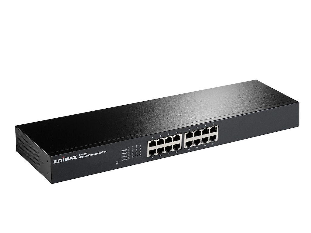 Edimax GS-1016 netværksswitch Ikke administreret Gigabit Ethernet (10/100/1000) Sort