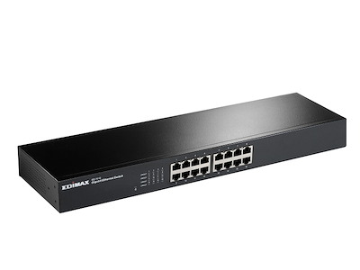 Edimax GS-1016 netværksswitch Ikke administreret Gigabit Ethernet (10/100/1000) Sort