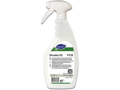 Overfladedesinfektion, Spray, Alkoholbaseret, 750 ml, Diversey Divodes FG VT29