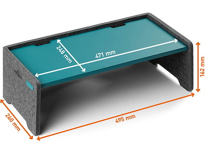 Monitor Stander, Mørkegrå med grøn effekt, Durable EFFECT
