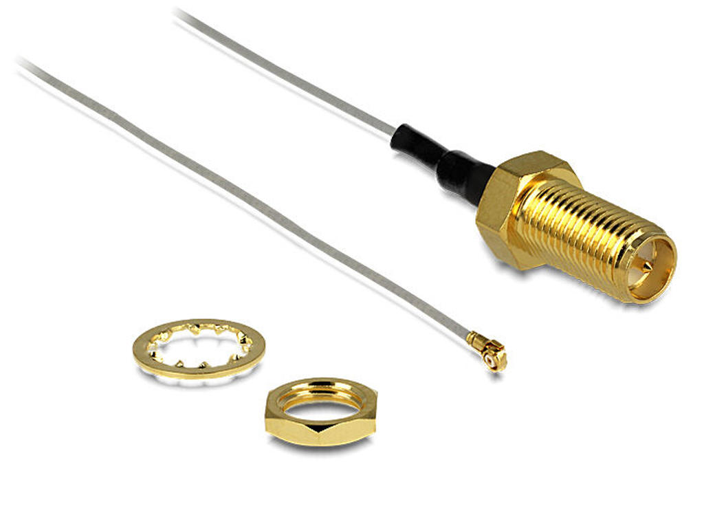 DeLOCK 88813 koaxial kabel 0,2 m MHF III (I-PEX) RP-SMA Grå