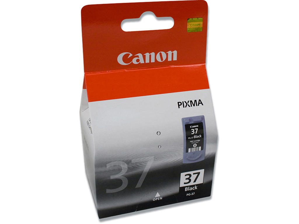 Blækpatron, 1 stk, 220 sider, Black-sort, Canon PG-37