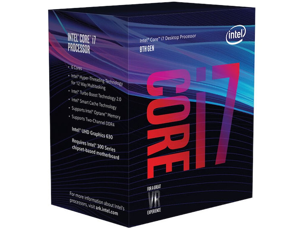 Intel Core i7-8700T processor 2,4 GHz 12 MB Smart cache Bakke