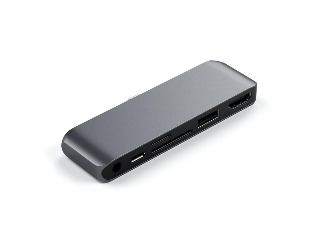 Satechi ST-MPHSDM dockingstation Ledningsført USB 3.2 Gen 2 (3.1 Gen 2) Type-C Sort