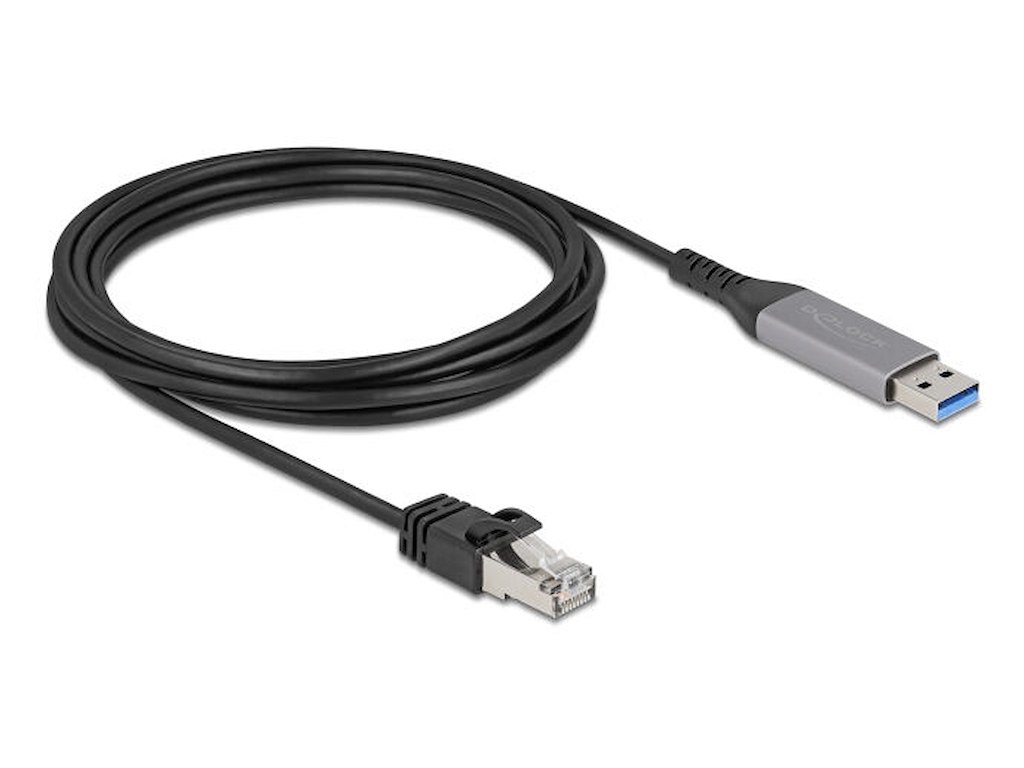 DeLOCK 60757 kabel kønsskifter USB Type-A RJ-45 Anthracit