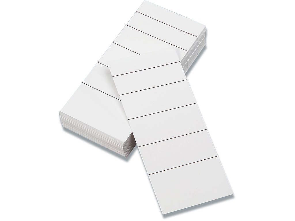 Rygetiketter, Til bred brevordner, 50x112 mm, 100 stk