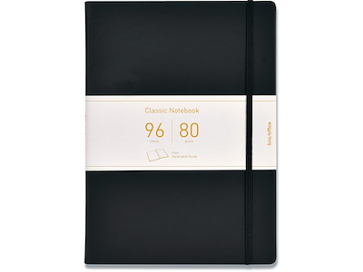 Notesbog, A6, Ulinjeret, Sort, BNT Office 