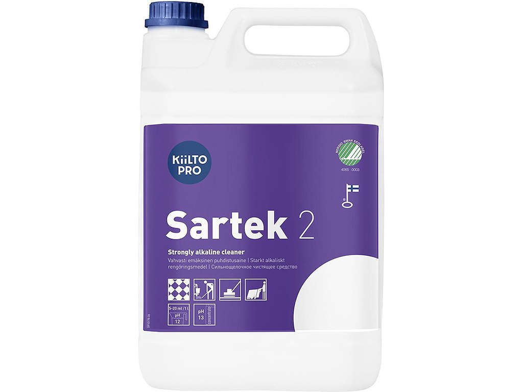 Grundrengøring, Til værksteder, Uden farve, Uden parfume, 5 liter, Kiilto Pro Sartek 2