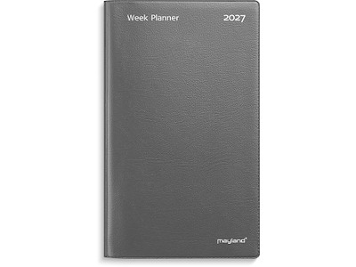 Planner, 2027, Week, 1 uge pr. opslag, Mørkegrå, Mayland