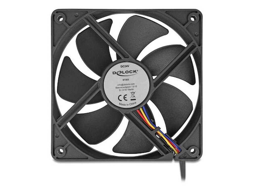 DeLOCK 67303 Computerkølesystem Computerkabinet Ventilator 12 cm Sort 1 stk