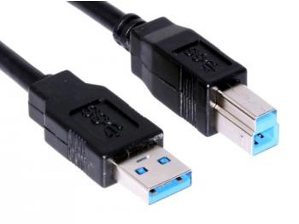 Microconnect USB3.0AB3B USB-kabel USB 3.2 Gen 1 (3.1 Gen 1) 3 m USB A USB B Sort