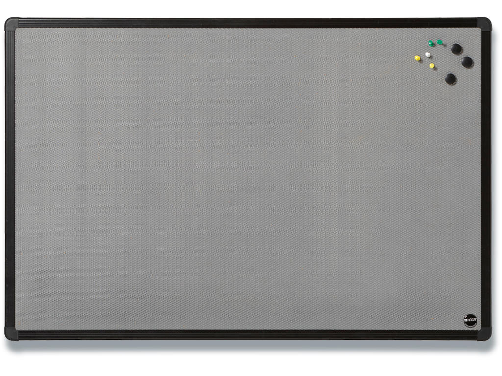 Opslagstavle, 90x60 cm, Metalnet og tekstil, Magnetisk, Naga 