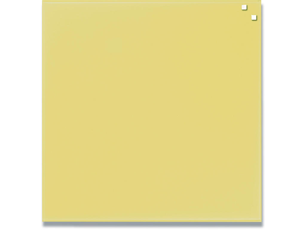 Glastavle, Magnetisk, 45x45 cm, Gul, Naga 