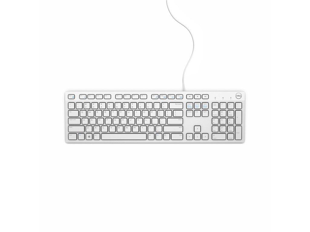 DELL KB216 tastatur Universel USB QWERTZ Tysk Hvid