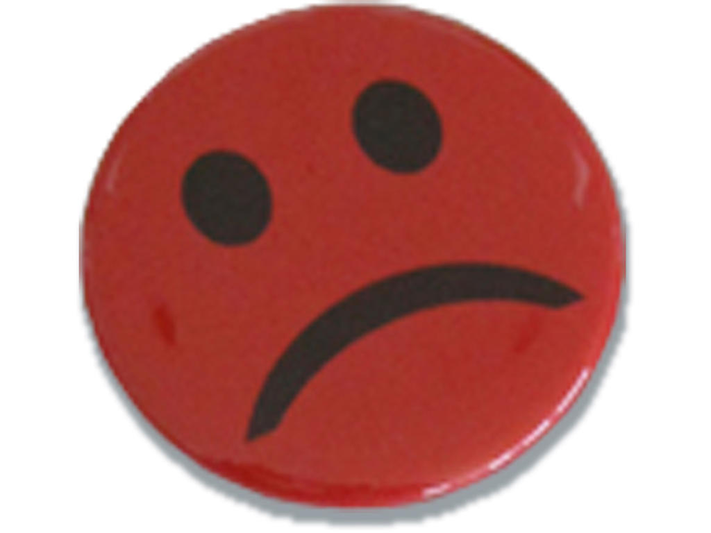 Magneter, Rød - sur smiley, Ø5.6 cm, 1 stk, Lean 