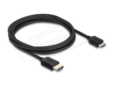 DeLOCK 81686 HDMI-kabel 3 m HDMI Type A (Standard) HDMI Type C (Mini) Sort
