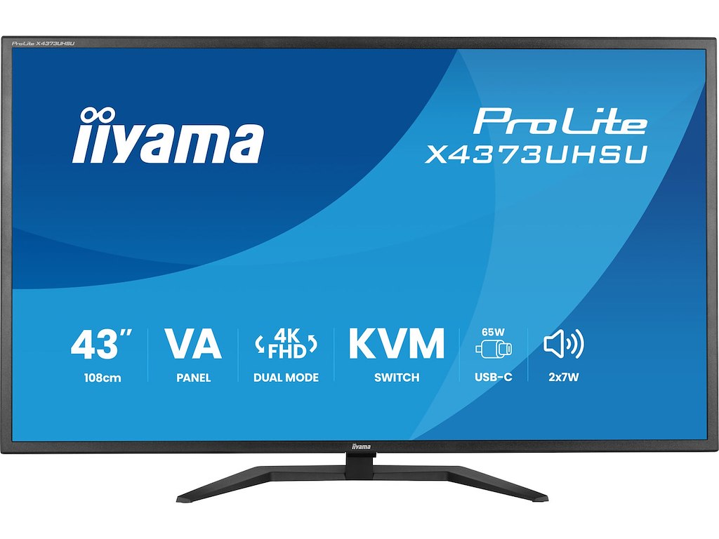 iiyama ProLite X4373UHSU-B2 computerskærm 109,2 cm (43") 3840 x 2160 pixel 4K Ultra HD LED Sort