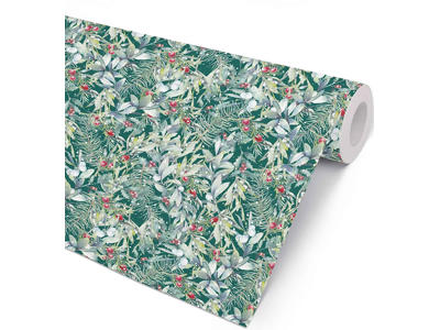 Gavepapir, Winter Green, 38 cm, 165 m, Hedlunds