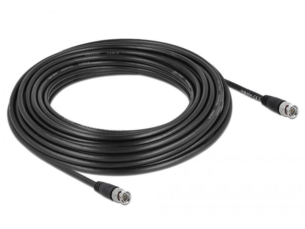 DeLOCK 80086 koaxial kabel 15 m BNC Sort