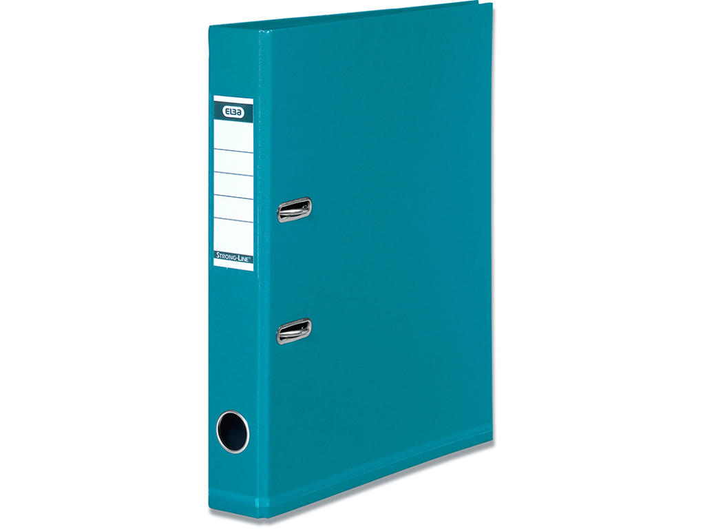 Brevordner, A4, 5 cm, Turkis, Elba Strong-Line Smal