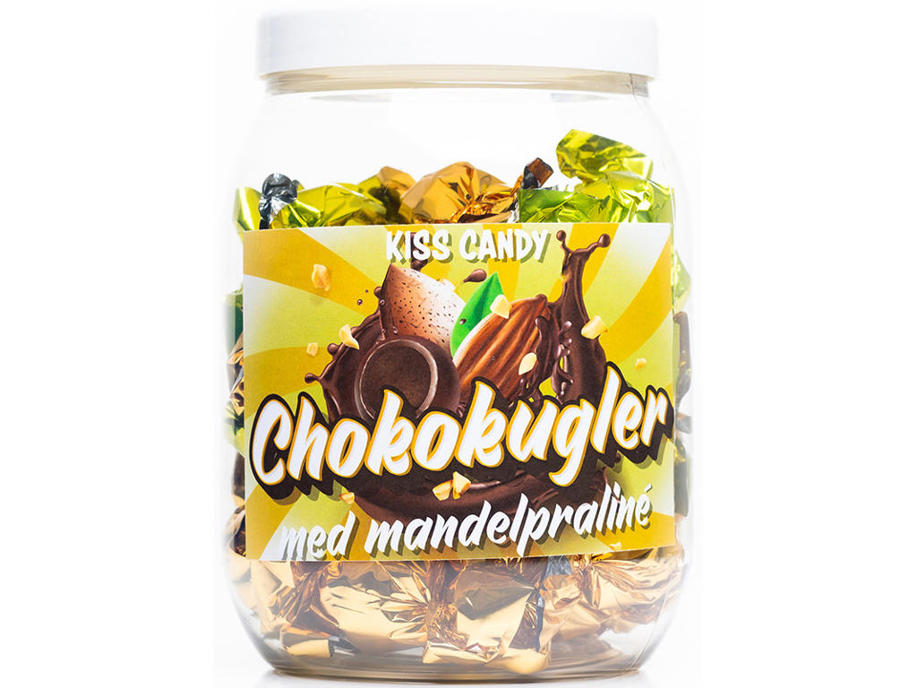 Choko-kugler, Mandel, 450g, Kiss Candy
