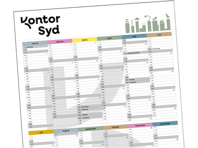 Kontor Syd 2027 Vægkalender